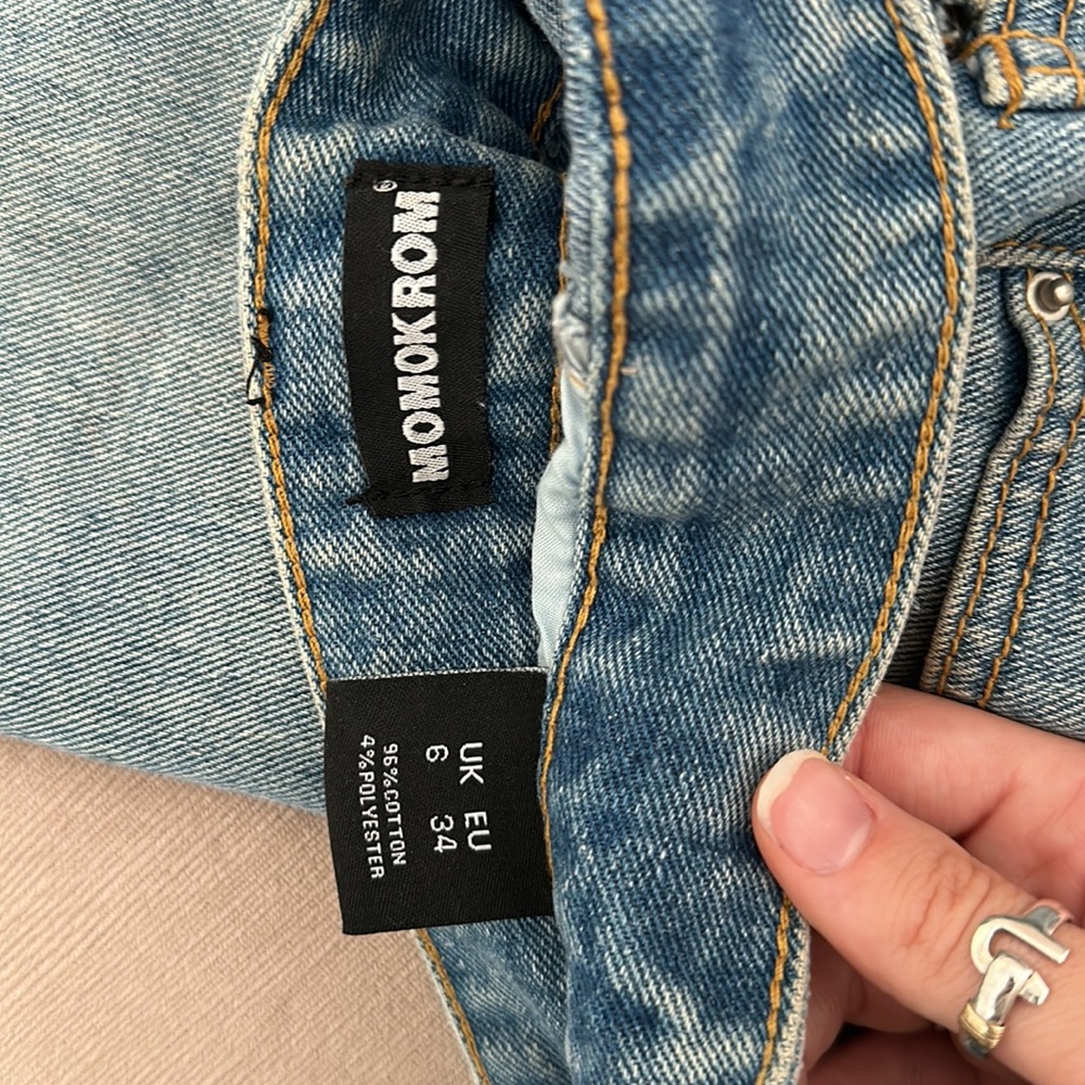 Washed Blue Jeans w/ Rips - Picture 4 of 4